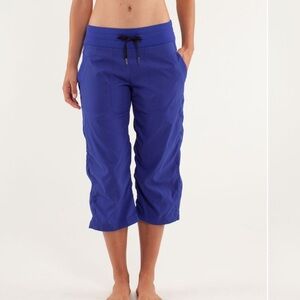 Lululemon Studio Crop Pigment Blue Sz 4